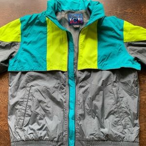 Vintage 80’s Black Ice Colorblock Windbreaker